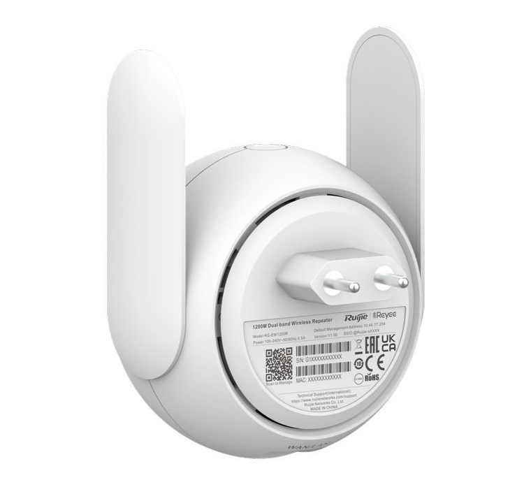 Reyee RG-EW1200R Dual Band AC 1200Mbps 4dBi Mesh Range Extender